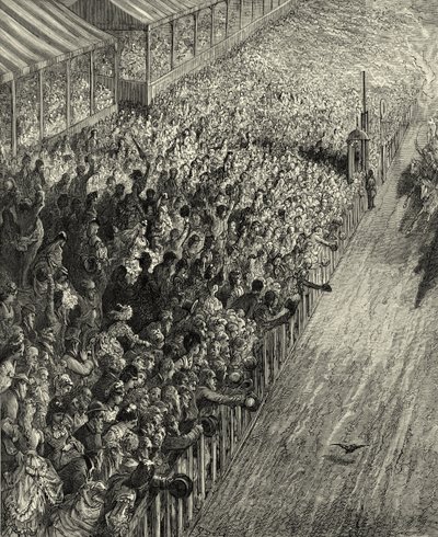 Arrivo del Derby vittoriano da Gustave Dore